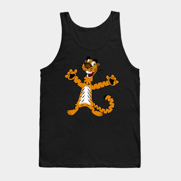 Happy Tiger Tank Top by DrDesign